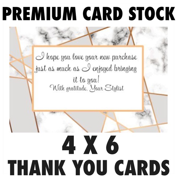 25 4X6 Marble Thank You Cards PRICE IS FIRM - Picture 2 of 3
